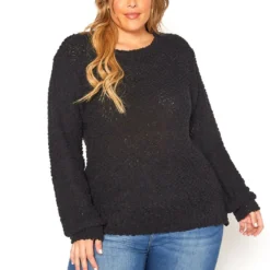Asoph Plus Size Popcorn Knit Sweater