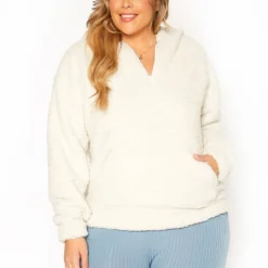 Asoph Plus Size Cozy Snow Sherpa Hoodie -Radiant Drape Sales 2016251 135 1
