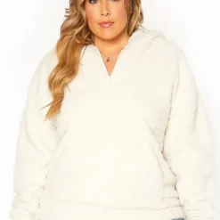 Asoph Plus Size Cozy Snow Sherpa Hoodie -Radiant Drape Sales 2016251 135 7