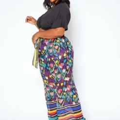 Asoph Plus Size Floral Print Straight Fit Pants -Radiant Drape Sales 2016299 128 1