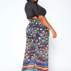 Asoph Plus Size Floral Print Straight Fit Pants -Radiant Drape Sales 2016299 128 3