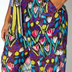 Asoph Plus Size Floral Print Straight Fit Pants -Radiant Drape Sales 2016299 128 4