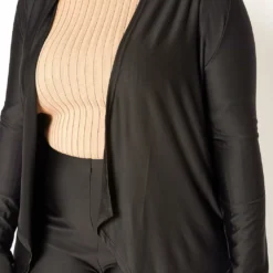 Asoph Plus Size Open Front Cardigan & Straight Pants Set 13 Asoph Plus Size Open Front Cardigan & Straight Pants Set -Radiant Drape Sales 2016345 001 4