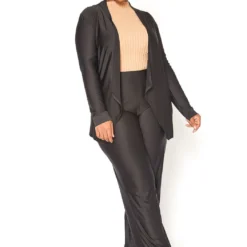 Asoph Plus Size Open Front Cardigan & Straight Pants Set 15 Asoph Plus Size Open Front Cardigan & Straight Pants Set -Radiant Drape Sales 2016345 001 5