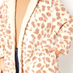 Asoph Plus Size Leopard Print Fleece Coat -Radiant Drape Sales 2016390 135 4