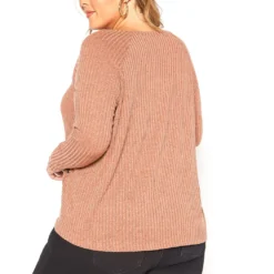 Asoph Plus Size Ribbed Knit Button Front Sweater -Radiant Drape Sales 2016423 138 3