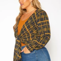 Plus Size Tie Dye Tassle Knot Cardigan -Radiant Drape Sales 2016464 159 2