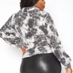 Asoph Plus Size Tie Dye Fade Thermo Knit Turtle Neck Sweater -Radiant Drape Sales 2016653 377 4