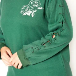 Asoph Plus Size Floral Graphic Ascent Cross Lace Sweater -Radiant Drape Sales 2016725 103 4