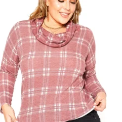 Asoph Plus Size Plaid Funnel Neck Sweater -Radiant Drape Sales 2016732 111 0