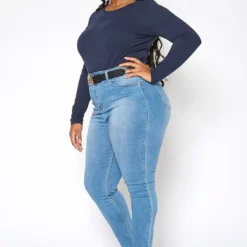 Vibrant Plus Size Favorite High Waisted Skinny Denim Jean -Radiant Drape Sales 2016799 938 3