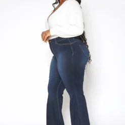 Vibrant Plus Size Bum Loving Bell Bottom Denim Jean -Radiant Drape Sales 2016800 939 2