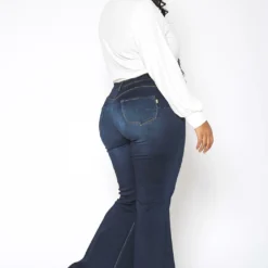 Vibrant Plus Size Bum Loving Bell Bottom Denim Jean -Radiant Drape Sales 2016800 939 3