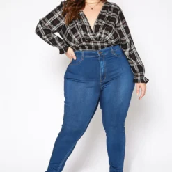 Asoph Plus Size Classic Skinny Denim High Rise Jean -Radiant Drape Sales 2016801 938 1