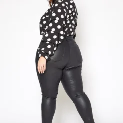 Vibrant Plus Size Girls Night Out PU Leather Skinny Jeans 10 Vibrant Plus Size Girls Night Out PU Leather Skinny Jeans -Radiant Drape Sales 2016802 001 4