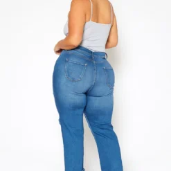 Vibrant Plus Size Distressed Vintage Denim Mom Jean -Radiant Drape Sales 2016804 938 5