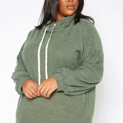Asoph Plus Size Funnel Neck Drawstring Hem Sweater -Radiant Drape Sales 2016848 125 0