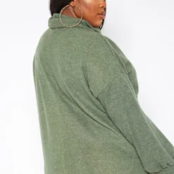 Asoph Plus Size Funnel Neck Drawstring Hem Sweater -Radiant Drape Sales 2016848 125 2