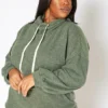 Asoph Plus Size Funnel Neck Drawstring Hem Sweater