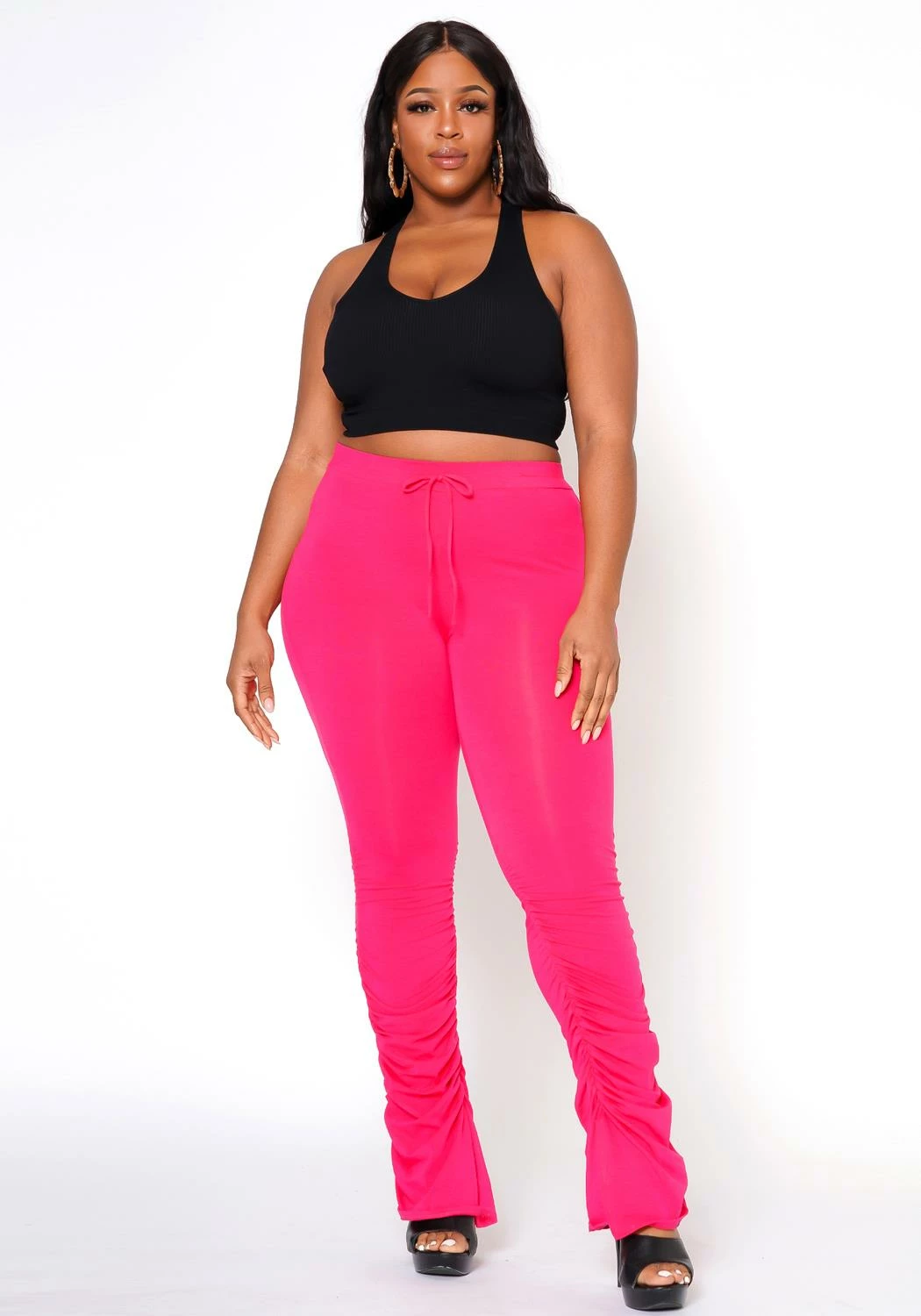 Asoph Plus Size Lounge Obsessed Ankle Stacked Fitted Pants 2 Asoph Plus Size Lounge Obsessed Ankle Stacked Fitted Pants - Image 2