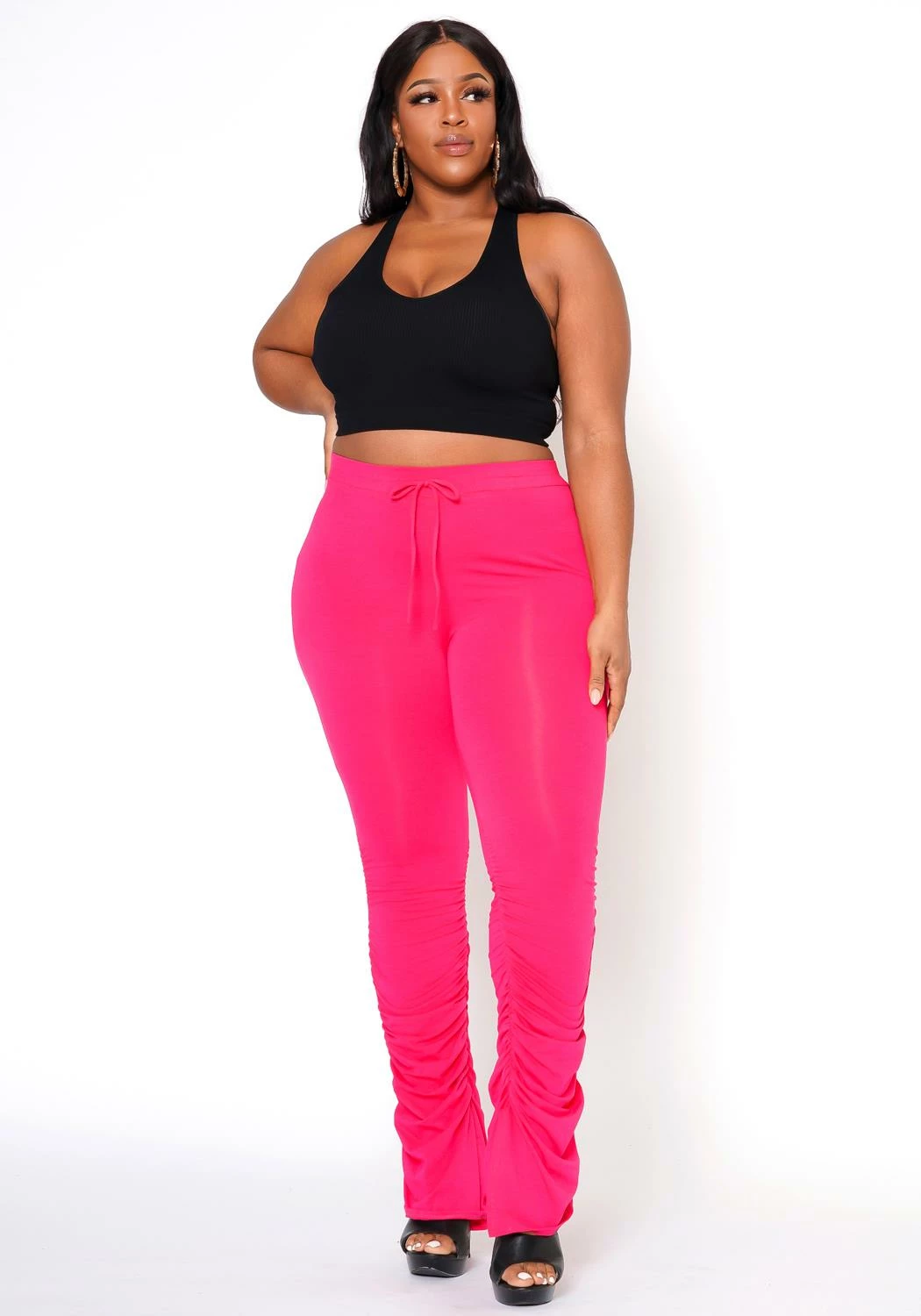 Asoph Plus Size Lounge Obsessed Ankle Stacked Fitted Pants 1 Asoph Plus Size Lounge Obsessed Ankle Stacked Fitted Pants