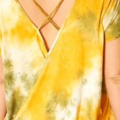 Asoph Plus Size Tie Dye Cross Lace Open Back Design Shirt -Radiant Drape Sales 2016922 159 4