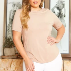 Asoph Plus Size Windowpane Cut Out Design Shirt -Radiant Drape Sales 2016927 118 0