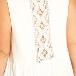 Asoph Plus Size Back Crochet Detail Flare Tank Blouse -Radiant Drape Sales 2016932 952 4