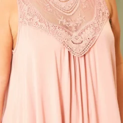 Asoph Plus Size Crochet Lace Detailed Tank Blouse -Radiant Drape Sales 2016934 119 4