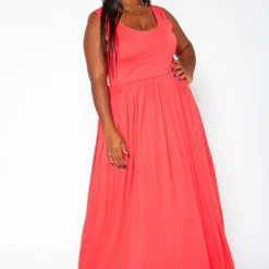 Asoph Plus Size Casual Fit & Flare Maxi Dress