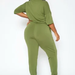 Asoph Plus Size Casual Button Hem Jumpsuit 8 Asoph Plus Size Casual Button Hem Jumpsuit -Radiant Drape Sales 2017029 125 2