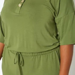 Asoph Plus Size Casual Button Hem Jumpsuit 9 Asoph Plus Size Casual Button Hem Jumpsuit -Radiant Drape Sales 2017029 125 3