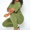 Asoph Plus Size Casual Button Hem Jumpsuit