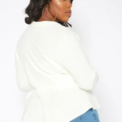 Asoph Plus Size Business Casual Button Front Blazer -Radiant Drape Sales 2017059 135 3