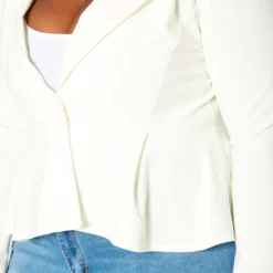 Asoph Plus Size Business Casual Button Front Blazer -Radiant Drape Sales 2017059 135 4