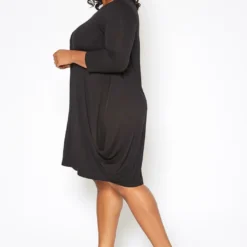 Asoph Plus Size Casual Long Sleeve Fit & Flare Mini Dress 7 Asoph Plus Size Casual Long Sleeve Fit & Flare Mini Dress -Radiant Drape Sales 2017062 001 2