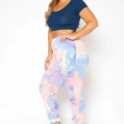 Asoph Plus Size Sweet Tie Dye Lounge Pants -Radiant Drape Sales 2017068 003 2