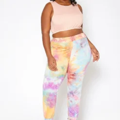 Asoph Plus Size Sweet Tie Dye Lounge Pants