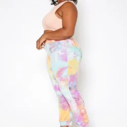 Asoph Plus Size Sweet Tie Dye Lounge Pants -Radiant Drape Sales 2017068 102 2