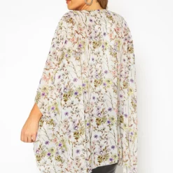 Asoph Plus Size Floral Print Kimono Cardigan -Radiant Drape Sales 2017106 749 1