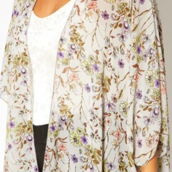 Asoph Plus Size Floral Print Kimono Cardigan -Radiant Drape Sales 2017106 749 4