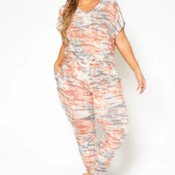 Asoph Plus Size Tie Dye Lounge Pants -Radiant Drape Sales 2017109 186 1