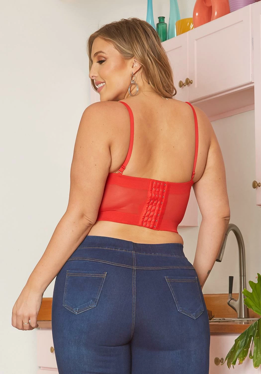 Asoph Plus Size Corset Hem Bralette Top 4 Asoph Plus Size Corset Hem Bralette Top - Image 4