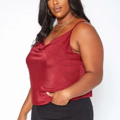 Asoph Plus Size Cowl Neck Cami Top -Radiant Drape Sales 2017178 110 2