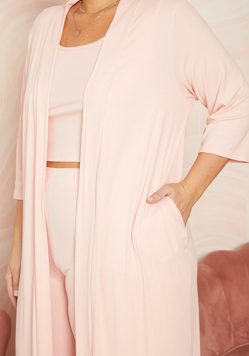 Asoph Plus Size Casual Days Ribbed Knit Three Piece Set 5 Asoph Plus Size Casual Days Ribbed Knit Three Piece Set - Image 5