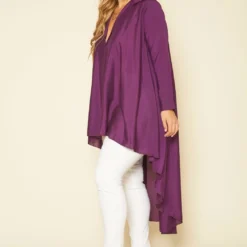 Plus Size Open Collar High To Low Chiffon Blouse -Radiant Drape Sales 2017276 145 2