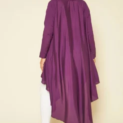 Plus Size Open Collar High To Low Chiffon Blouse -Radiant Drape Sales 2017276 145 3