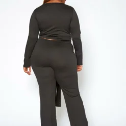 Asoph Plus Size Crop Sweater & Belted Flare Pants Set -Radiant Drape Sales 2017393 001 3