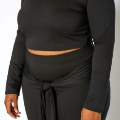 Asoph Plus Size Crop Sweater & Belted Flare Pants Set -Radiant Drape Sales 2017393 001 4