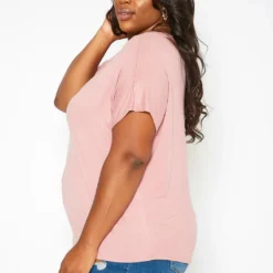 Asoph Plus Size Back Cross Hem Design Tee Shirt -Radiant Drape Sales 2017417 186 2